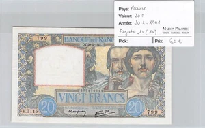 BILLET FRANCE - 20 FRANCS TRAVAIL ET SCIENCE - 20.2.1941 - F.12(12) - N°799 - Imagen 1 de 2