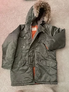 Vintage 60er Golden Fleece TYP N-3B Fliegerjacke Parka Coyote Fell Kapuze Herren 40 M - Bild 1 von 7