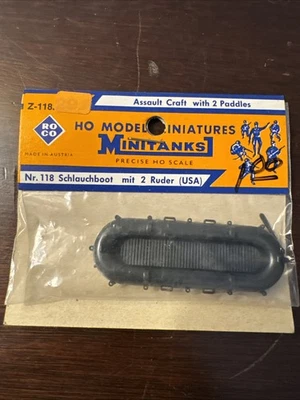 ROCO Minitanks 1/87 HO Exército dos EUA Balsa Artesanal de Assalto com Pás Z-118 Nova Selada - Imagem 1 de 4