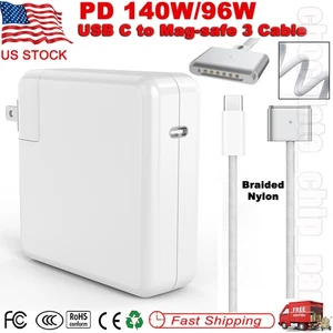 96W USB-C to Mag safe 3 Charger Power AC Adapter For MacBook Pro 16 14‑inch,2023 - Picture 1 of 15