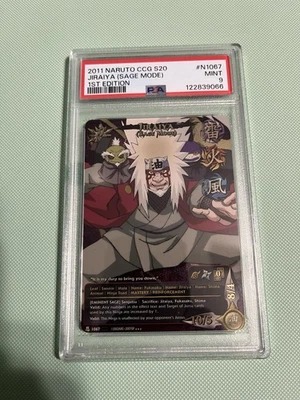 2011 Naruto CCG- JIRAIYA SAGE MODE S20 1st Edition PSA 9 Gallant Sage - Image 1 of 2