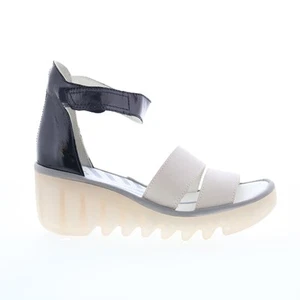 Fly London Bono BONO290FLY-010 Mujer Gris Cuero Cuñas Sandalias Zapatos - Imagen 1 de 8