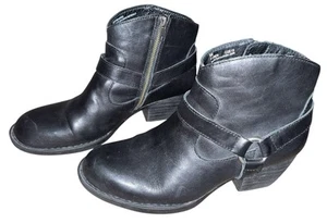 Born Chelsea Leather Ankle Boots Black Sz 9 - Picture 1 of 8