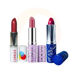 CLINIQUE Pop Lip Color + Primer Bundle -Love Pop B62, Cherry Pop 08, Plum Pop 14 - Picture 1 of 11