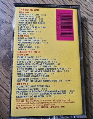 Frank Zappa: The Best Band You Never Heard In Your Life 🎶Music Cassette - Image 1 of 4