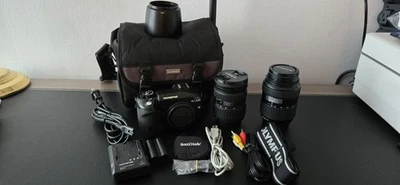 CÁMARA DIGITAL SLR OLYMPUS EVOLT E-330 7,5 MP TODOS LOS ACCESORIOS 2 LENTES con FUNDA Foto 1 de 4