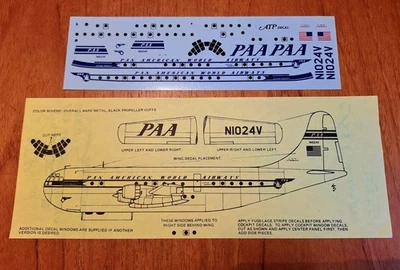 ATP Decal set # ????..... 1/144 scale  Stratocruiser decals for Pan American. - Image 1 of 2