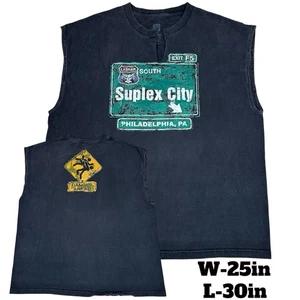 Brock Lesnar Suplex City Philly PA Danger Ahead Straßenschild ärmelloses Shirt 2XL - Bild 1 von 7