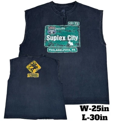 Brock Lesnar Suplex City Philly PA Danger Ahead Road Sign Sleeveless Shirt 2XL - Image 1 of 4