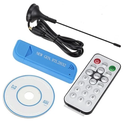 Mini Portable Digital Receiver USB 2.0 Software Radio DVB-T RTL2832U+FC0012 SDR - Image 1 of 4