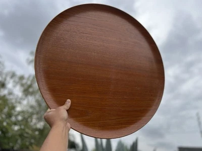 Mesa auxiliar Mid Century Fritz Hansen 23,5" bandeja teca (base no incluida) Foto 1 de 4