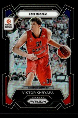 Victor Khryapa 2023-24 Panini Prizm Turkish Airlines EuroLeague #162 Black #1/1 - Image 1 of 2