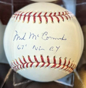 Mike McCormick 1967 NL CY Signed Autographed OML Baseball Tristar Cert With Cube - Picture 1 of 8