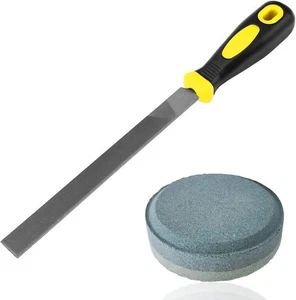 Set of 2 Dual Grit Multi-Purpose Sharpener and Rectangular Cut Axe File, Sourcet - Picture 1 of 18