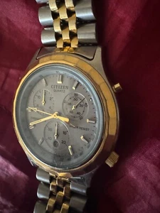 CITIZEN QUARTZ CHRONOGRAPH 3560-351592Y Herren Armbanduhr Vintage DEFEKT Bastler - Bild 1 von 3