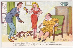 Cpa Humour Illustrator Jean Chaperon Edit Noyer N556 - Picture 1 of 2