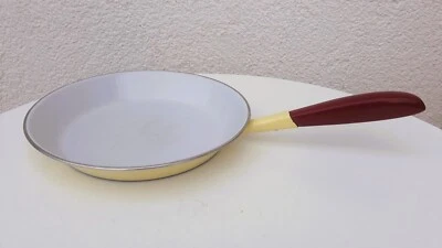 50er   Alte Bratpfanne Metall Emailliert  Vintage  60er - Bild 1 von 4