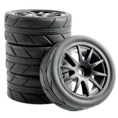 Llantas de coche de radiocontrol en carretera 1/10 neumáticos para Tamiya TT01 TT01e TT02 Kyosho HSP HPI MST Foto 1 de 4