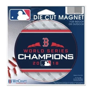BOSTON RED SOX 2018 WORLD SERIES CHAMPIONS 4" DIE-CUT VINYL MAGNET HIGH QUALITY - Picture 1 of 1
