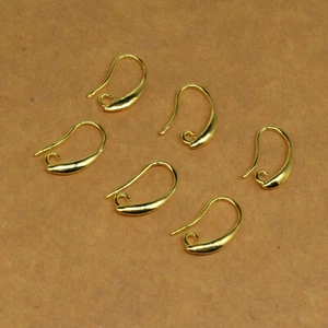 DIY Design Jewelry Findings 18K Golds Filled Smooth Pinch Bail Earring Earwire - Picture 1 of 8