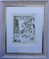 Gary Shead Original  A Merry Dance Pen & Wash Painting