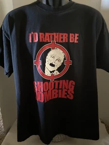 Camiseta negra de manga corta Zombies para hombre talla XL 100 % algodón - Imagen 1 de 4