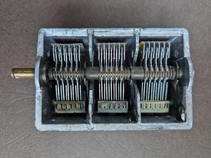Capacitor Air Variable 3 Section 219 pF USSR Lot 1 pcs for high voltage. - Picture 1 of 6