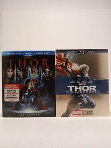 Thor And Thor The Dark World (2011, 2017 Blu Ray) Two first movie bunddle - Foto 1 di 9
