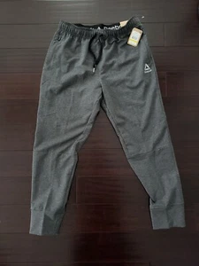 Reebok Slim Trail Running Jogger Charcoal Men Pants L - Picture 1 of 3