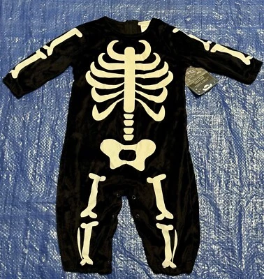 New Pottery Barn Kids Glow In The Dark Skeleton Halloween Costume 2T - Image 1 of 3