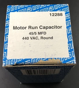 Motor Run Capacitor45/5 MFD440 VAC, Round 12288 Vh1 - Picture 1 of 5