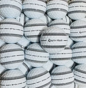 25 TAYLORMADE TP5 X STRIPE WHITE BLACK GOLF BALLS AAAA FREE SHIPPING - Picture 1 of 3
