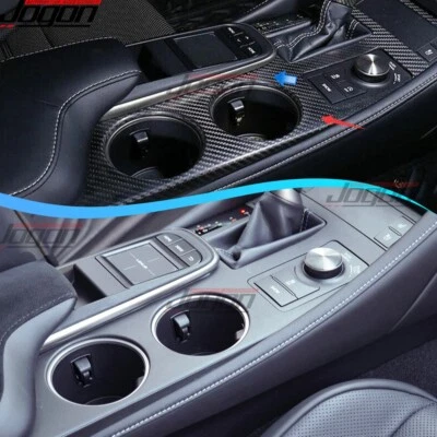 Consola de carbono real engranaje taza soporte panel decoración para Lexus RC F RCF pista 2014-18 Foto 1 de 4