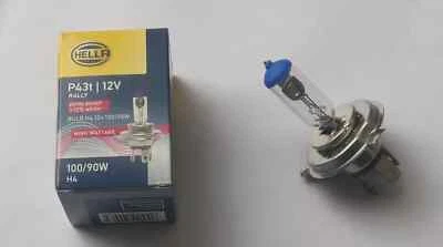 HELLA RALLY EXTRA BRIGHT H4 XENON HEADLIGHT BULB 12V 100/90W P43t FOR CARS BIKES - Image 1 of 2