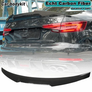 Für Audi A4 B9 S4/S-Line 2017-2020 Carbon Heckspoiler Heck Spoiler Flügel Lippe - Bild 1 von 12