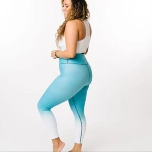 Zyia active Teal Venom Metallic Ombre Light n Tight Hi-Rise size 14-16 - Picture 1 of 11