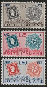 1951 Trieste A (AMG-FTT) - Centenario primi francobolli di Sardegna MNH** - Picture 1 of 1
