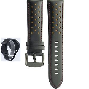 Genuine Tissot 22mm leather T-Sport Chrono XL band strap bracelet w/ PVD buckle