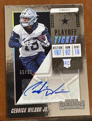 Cedrick Wilson JR. Panini Contenders Playoff RC Ticket Silver Special SP #D /99 - Image 1 of 2