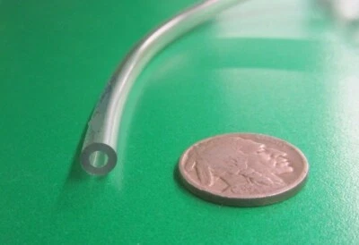 PVC Tubing, Clear, 1/4" OD x 1/8" ID x 1/16" Wall x 50 Foot Coil - Image 1 of 3