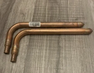 Lot Of 2 SharkBite 1/2 In. Barb x 4 In. x 8 In. Copper Stub-Out PEX Elbow - Picture 1 of 1