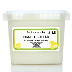 RAW MANGO BUTTER ORGANIC COLD PRESSED PURE 2 OZ 4 OZ 8 OZ-UP TO 12 LB - Picture 1 of 26