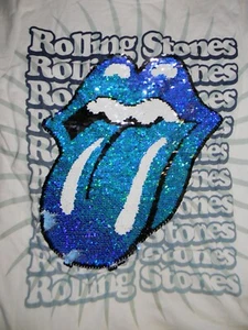 The Rolling Stones H&M Top Sequin T-Shirt UK Girls Boys Unisex Kids 6/7 - Picture 1 of 8