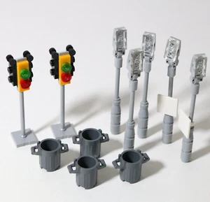 New LEGO City Street Traffic Lights Bins Bundle Road Town Park - All Parts LEGO - Picture 1 of 3
