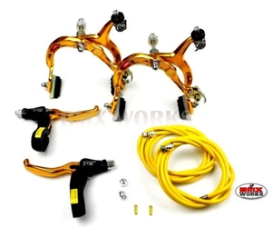 Genuine Dia-Compe MX1000 - MX2 Gold Brake Set - Suits Old School BMX - Picture 1 of 1