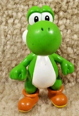 Figura de dinosaurio Nintendo Super Mario Brothers Yoshi 2007 PVC de 2,5 pulgadas de alto Foto 1 de 4