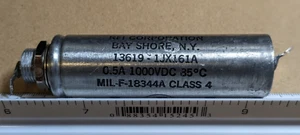 NOS RFI 1JX161A RF Filter - 0.5 A 1000 VDC – NSN: 5915-00-615-0315 - Picture 1 of 1