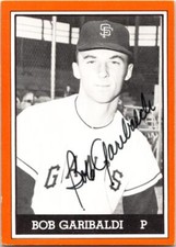 Bob Garibaldi autographed baseball card 1962 San Francisco Giants 1981 TCMA #24
