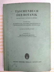 Taschenbuch der Botanik. Mevius, Walter Vintage German Botany Textbook - Picture 1 of 9