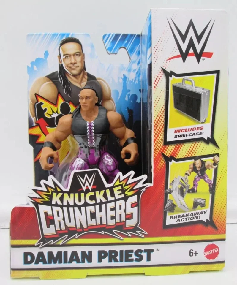 Figura WWE Knuckle Crunchers Wave 4 Damian Priest 3" con maletín H2 Foto 1 de 1